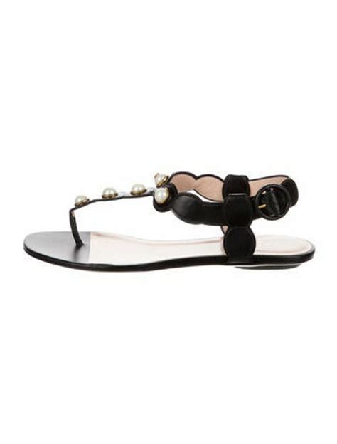 gucci willow t strap sandal|Willow Faux Pearl Accents T.